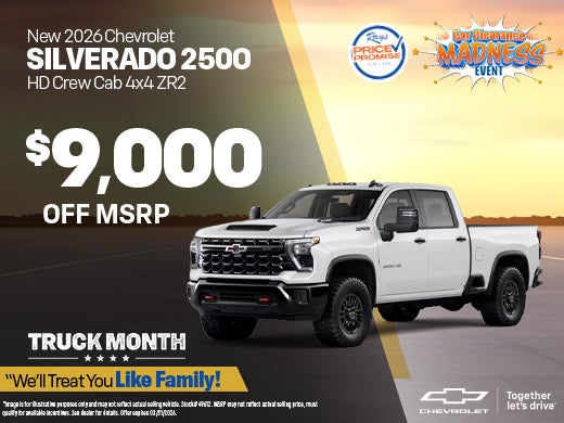 New 2026 Chevy Silverado 2500 HD Crew Cab 4x4 ZR2