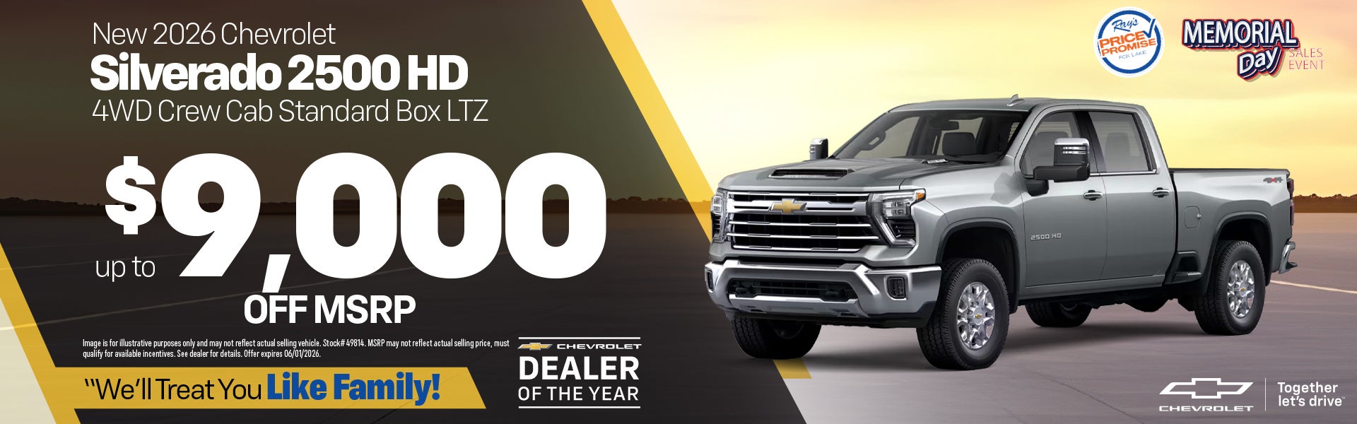 New 2026 Chevy Silverado 2500 HD 4WD Crew Cab Standard Box LTZ