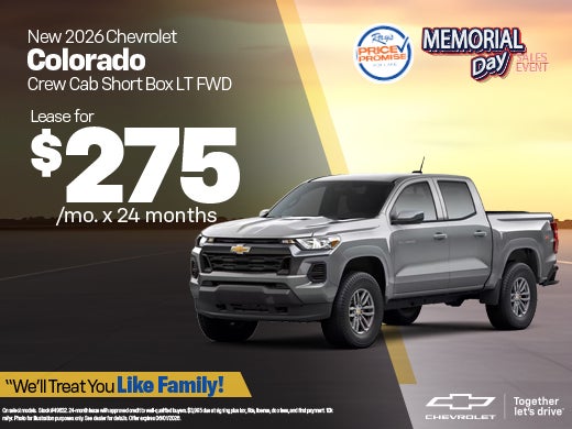 New 2026 Chevy Colorado Crew Cab Short Box LT FWD