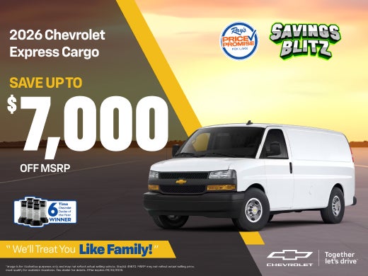 New 2026 Chevrolet Express Cargo 2500 Regular Wheelbase RWD