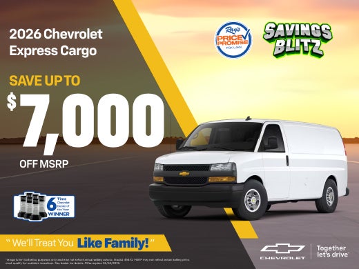 New 2026 Chevrolet Express Cargo 2500 Regular Wheelbase RWD