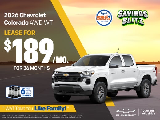 2026 Chevrolet Colorado Crew Cab Short Box 4WD WT 